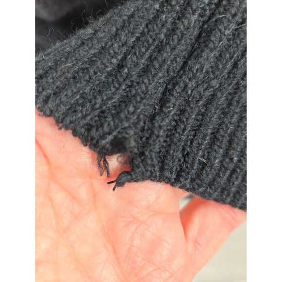 VTG Cedars Beaded Sequin Holiday Sweater Large Black Angora Silk 80s Party Glam - Picture 12 of 12